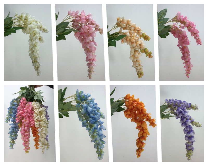 OULI® Artificial Wisteria Aubergine - Высококачественное искусственное украшение глицинии